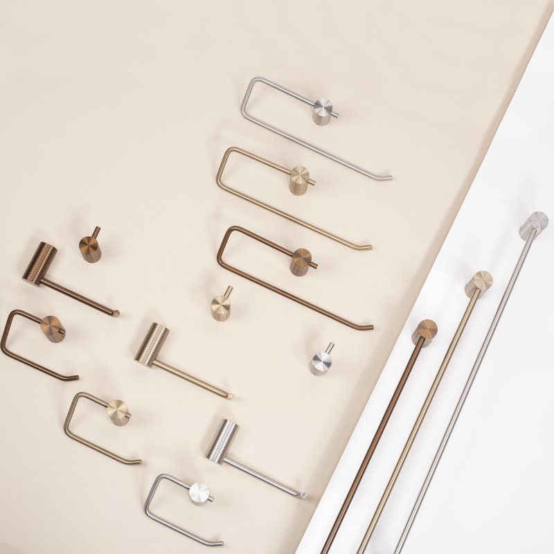 TOILET PAPER HOLDER REA 9711 PRISM BRUSH GOLD