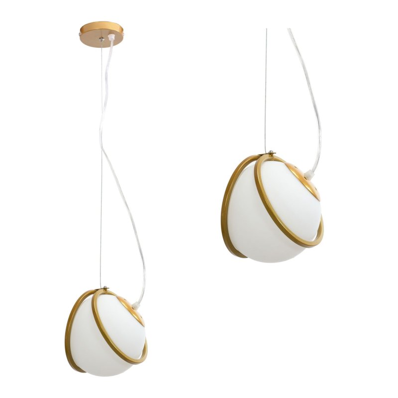 Pendant Lamp TOOLIGHT APP1088-1CP Gold White Ball 1-light point E27 14x14x16-106cm