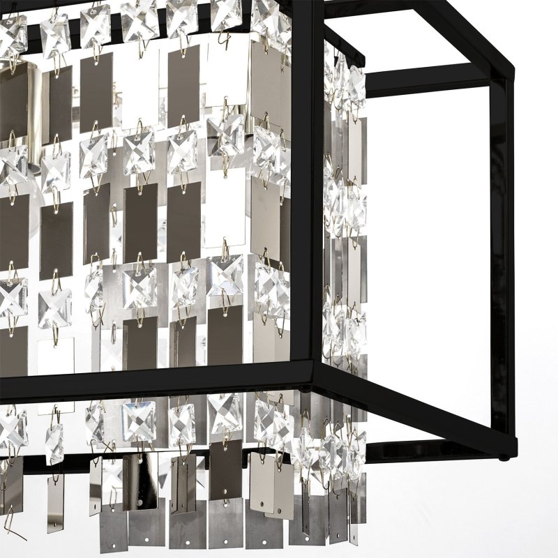 Pendant Lamp TOOLIGHT APP1110 PERPENDICULAIRE Metal Black E27 1-light point