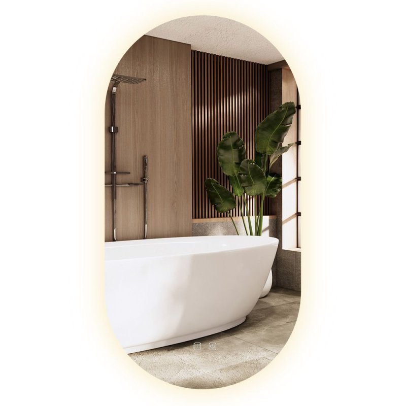 Bathroom LED Mirror REA EGG 50x90 cm