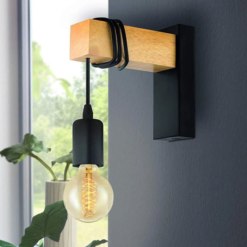 Wall Light Toolight APP972-1W E27 black / brown