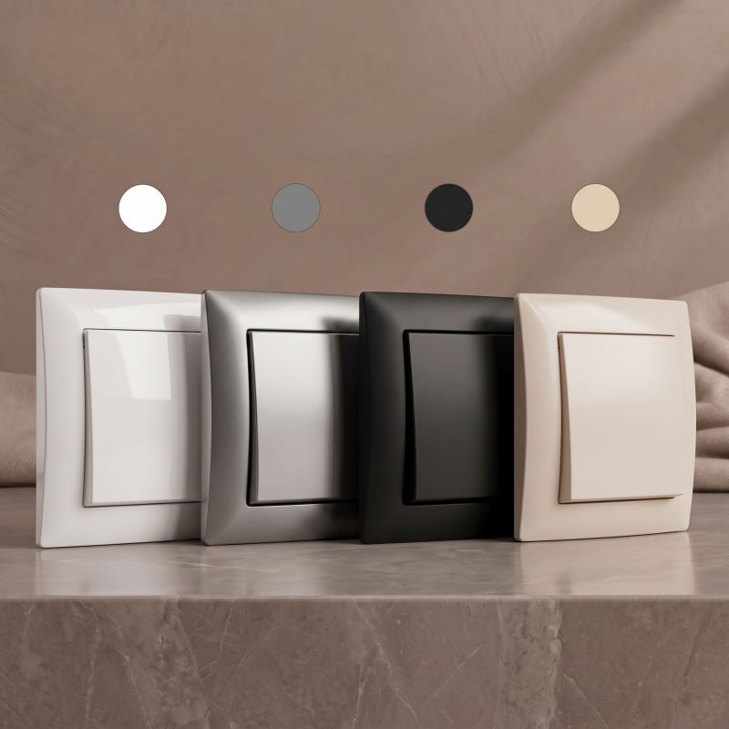 Toolight Single Switch Oste Jnh006-w Grey