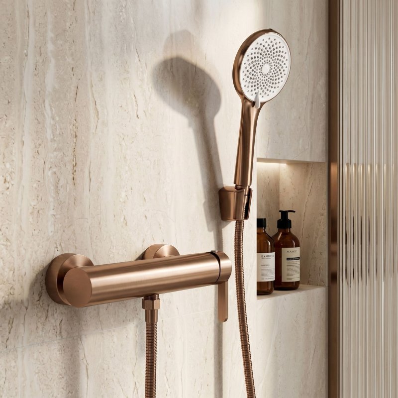 Shower Faucet Rea Ontario Side Brush Copper