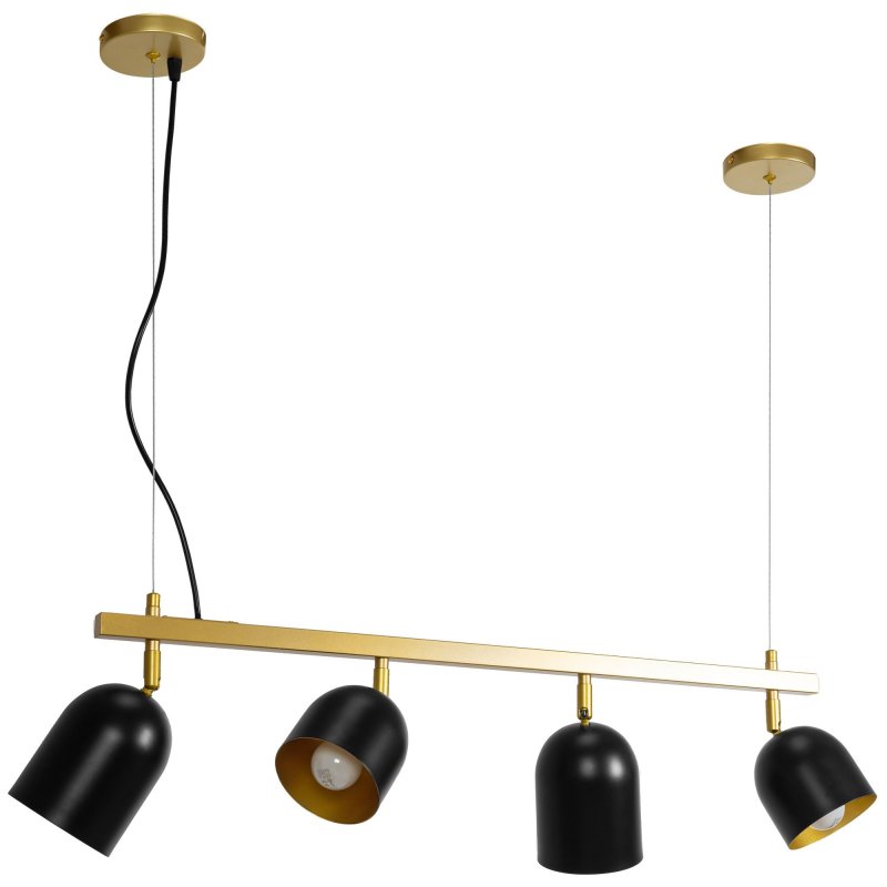 Pendant Lamp TOOLIGHT APP1031-4CP Gold Black 4-light points E27 74x10x20-110cm