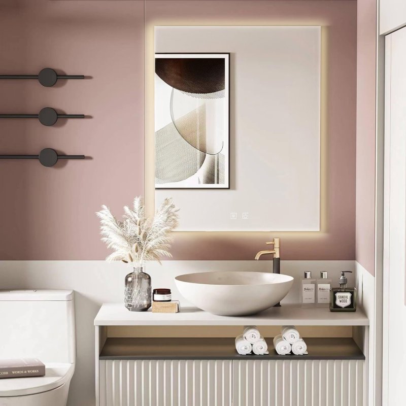 Bathroom LED Mirror REA SQR 50x100cm