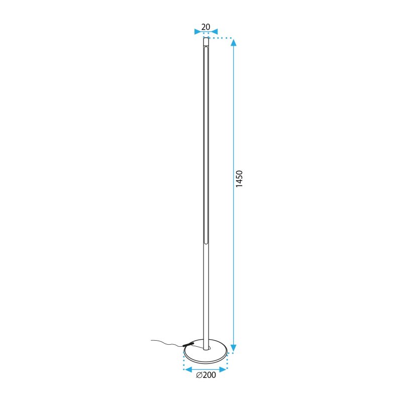 Floor Lamp Living Room Toolight LED APP1416-F Gold