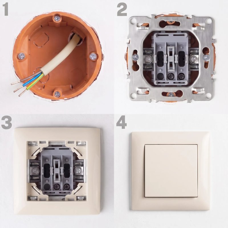 Toolight Single Switch With Frame Oste Jnh006-w Beige