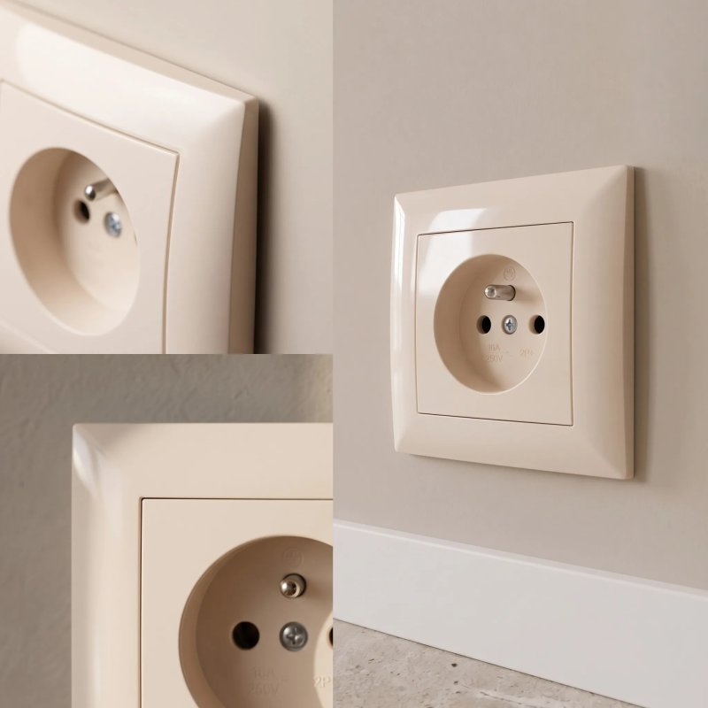 Toolight Single Socket Frame Oste Jnh013-1f Beige