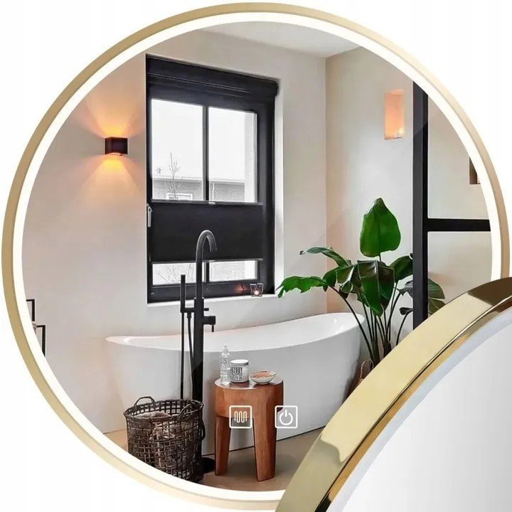 Bathroom LED Mirror REA MMJ 60cm Gold