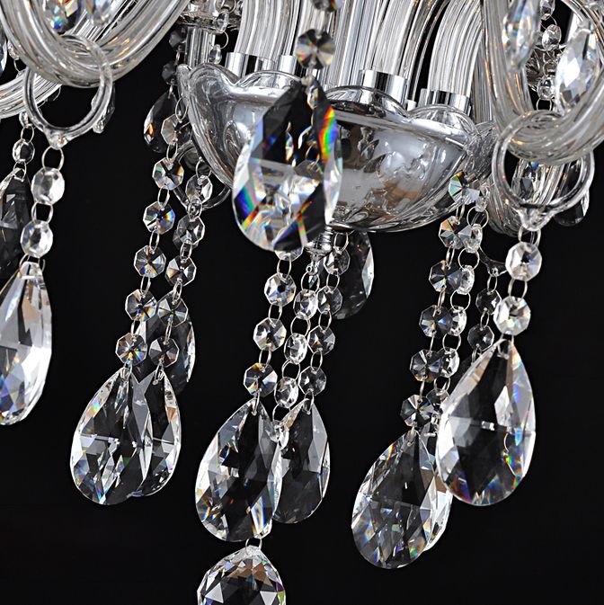 Chandelier Toolight 392183 Crystal Chrome 6-light points E14 67,5x67,5x62cm