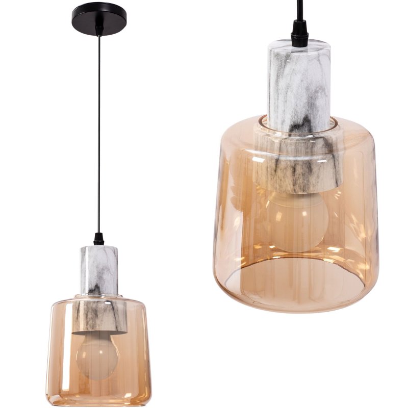 Pendant Lamp TOOLIGHT APP1011-1CP Beige E27 1-light point