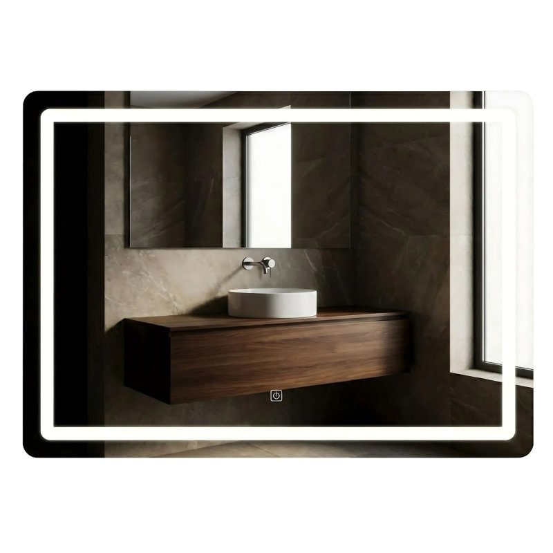 Bathroom LED Mirror REA P10407 80x60cm