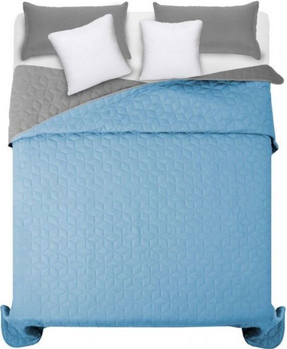 bedspread quilted Diamante L.Grey / Blue