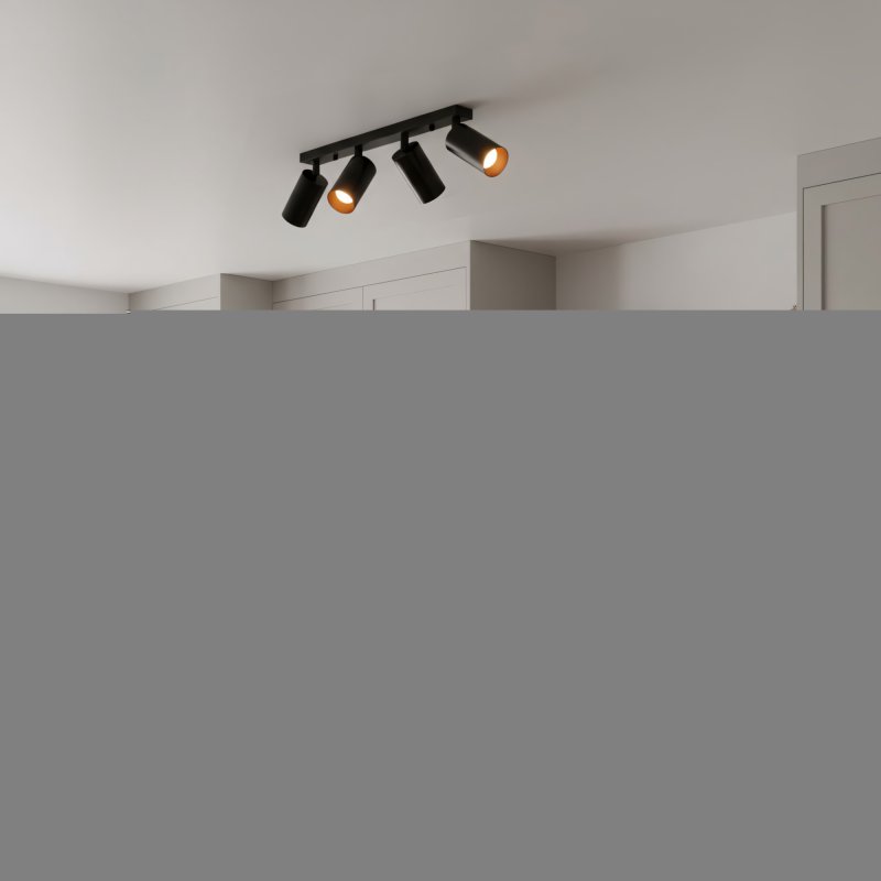 Ceiling Lamp Chandelier TOOLIGHT APP940-4C Black 4-light points GU10 6x40x16,5Cm