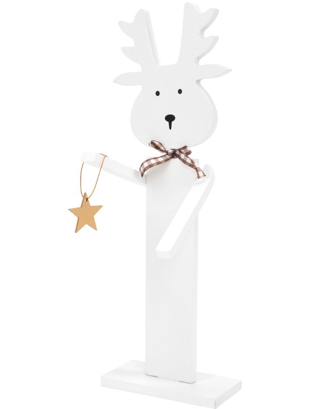 Wooden Christmas Reindeer 35cm 301036