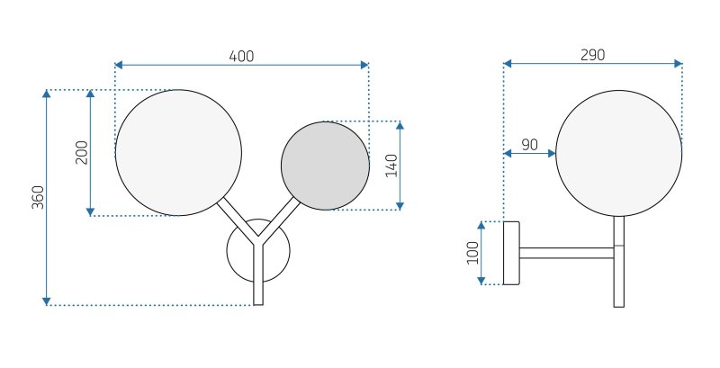 Wall Light Toolight APP1012-2W E27 gold
