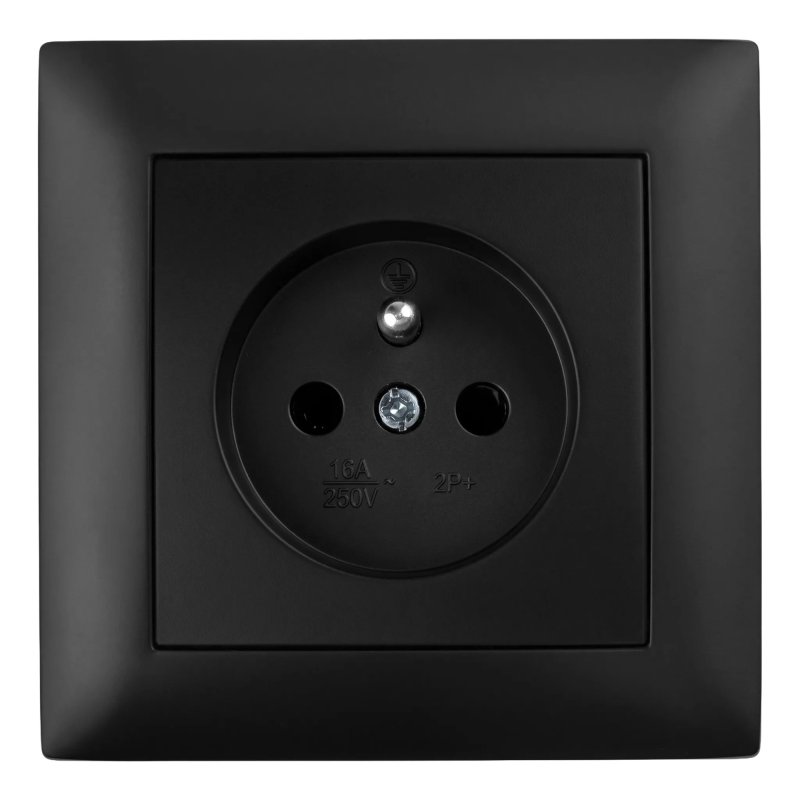 Toolight Single Socket Frame Oste Jnh013-1f Black