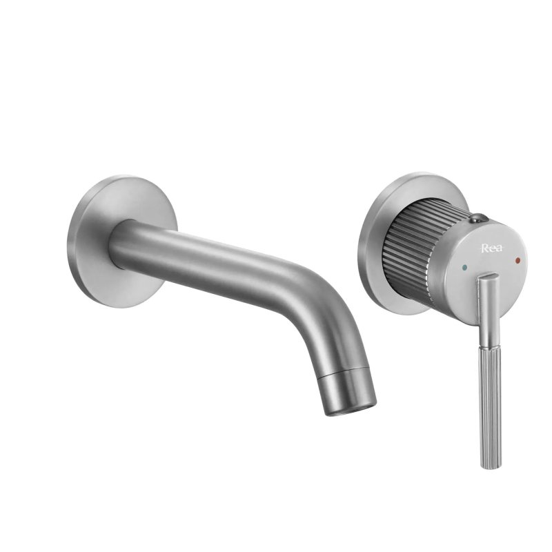 WALL MOUNTED BASIN FAUCET REA ARGON BRUSHED NICKEL + BOX