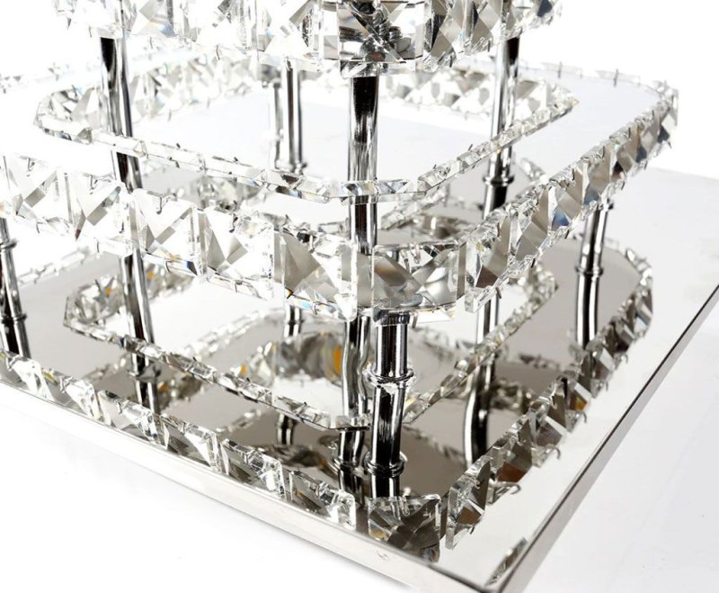 Ceiling LED Lamp Chandelier TOOLIGHT APP410-C Mirror Metal Cristal Square