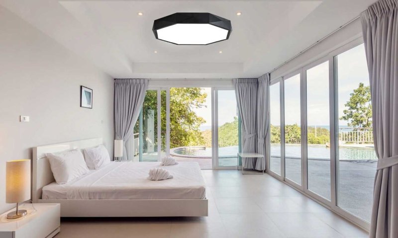 Ceiling Lamp Chandelier TOOLIGHT APP863-C Diamond Black Round 5-light points E27 50x8Cm