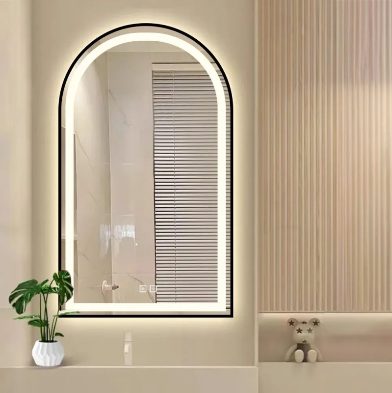 Mirror LED 60x100cm DASH BLACK