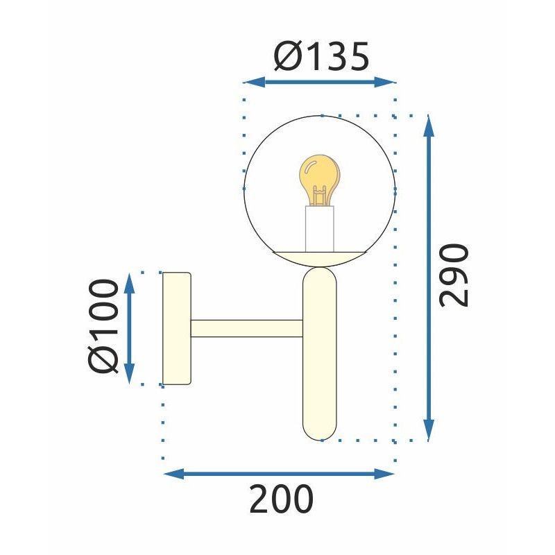 Wall lamp APP894-1W GOLD