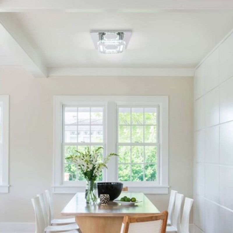 Ceiling LED Lamp Chandelier TOOLIGHT APP406-C Mirror Metal Cristal Square