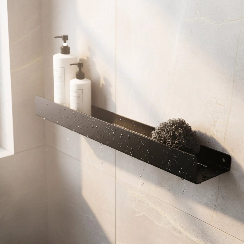 Bathroom Shelf Sf04 60Cm Black Matt