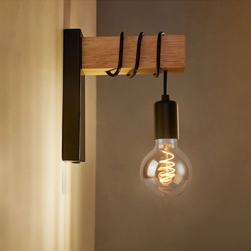 Wall Light Toolight APP972-1W E27 black / brown