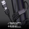UK Technology 5 in 1 Multi Charging Cable, USB A/C to Lightning, USB C & Micro USB, [1.2M] Fast Charging USB Cord, Durable Nylon, For iPhone 16 15 14 13 12 11, Samsung Galaxy, Laptop, Xbox, PS4