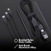 UK Technology 5 in 1 Multi Charging Cable, USB A/C to Lightning, USB C & Micro USB, [1.2M] Fast Charging USB Cord, Durable Nylon, For iPhone 16 15 14 13 12 11, Samsung Galaxy, Laptop, Xbox, PS4