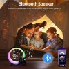 UK Technology Q Lamp, Night Lights Bluetooth Speaker, Bedside Lamp, Dimmable Night Light, Remote Control Lights, Alarm Clock with Music App Control, Smart Light for Bedroom, Teenage Girls Boys Gift