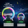 UK Technology O Lamp, Night Lights Bedside Lamp, 15W Wireless Charger, Dimmable Mood Light, Bedside Alarm Clock, Bluetooth Speaker, Ambient Night Light for Bedroom, Teenage Boy Girl Gifts
