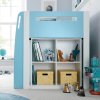 Lacy Blue Storage Mid Sleeper Bed