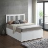 Malmo White Wooden Ottoman Storage Bed Double