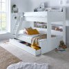 Oliver White Triple Sleeper Storage Bunk Bed With Drawer Option