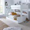 Oliver White Triple Sleeper Storage Bunk Bed With Drawer Option