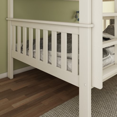 Oslo White Quadruple Sleeper Bunk Bed And Mattresses