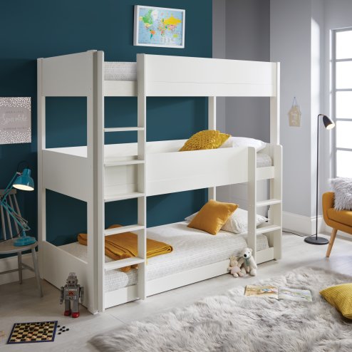 Snowdon White Three Tier Bunk Bed Triple Sleeper