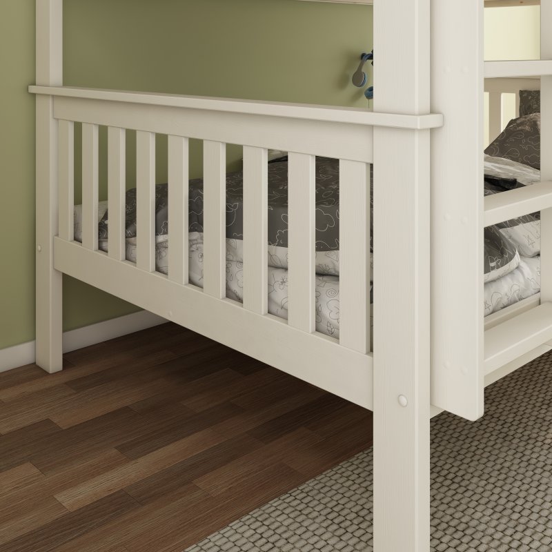 Oslo White Quadruple Sleeper Bunk Bed And Mattresses
